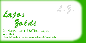 lajos zoldi business card